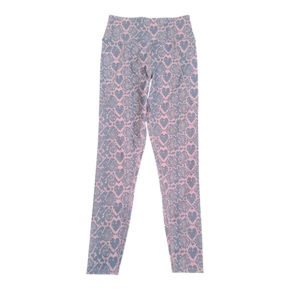 Eleven by Venus Williams Pink & Grey Heart Mystic Snake Compression Legg… - Picture 1 of 8